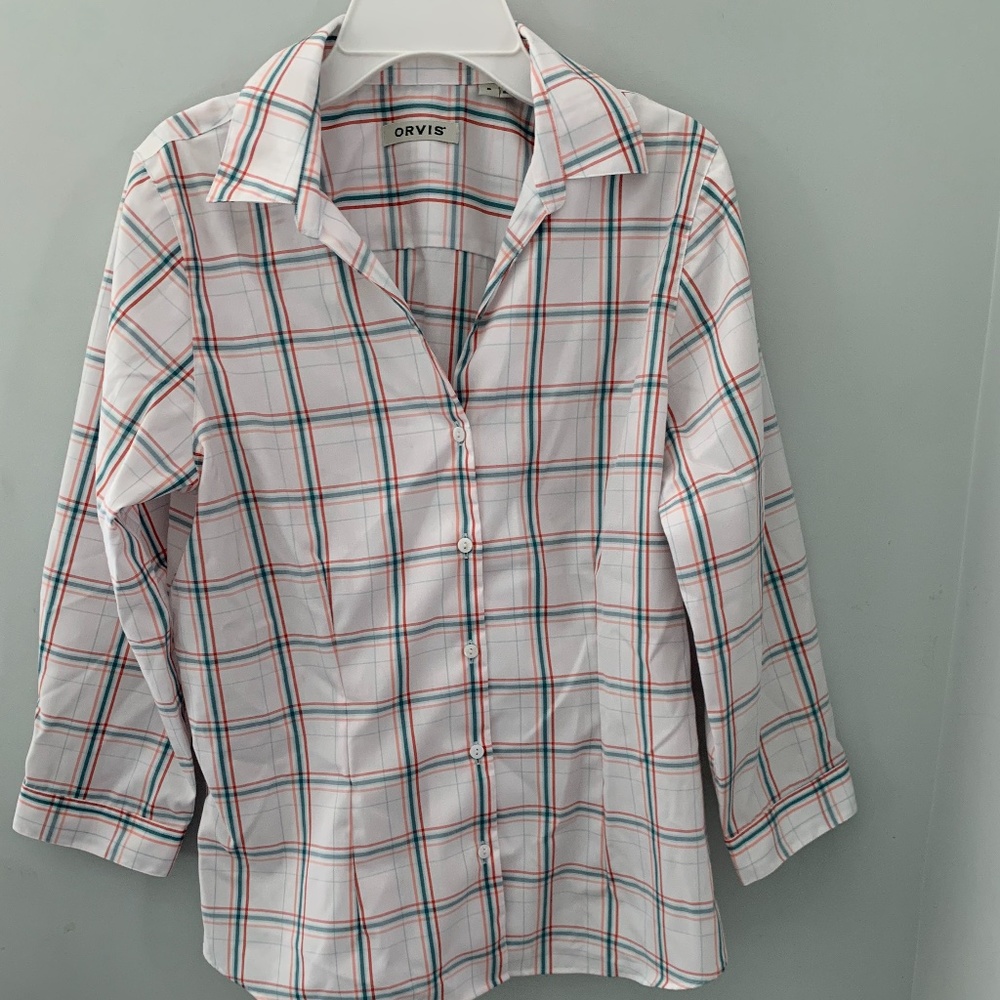 Orvis plaid button down shirt
